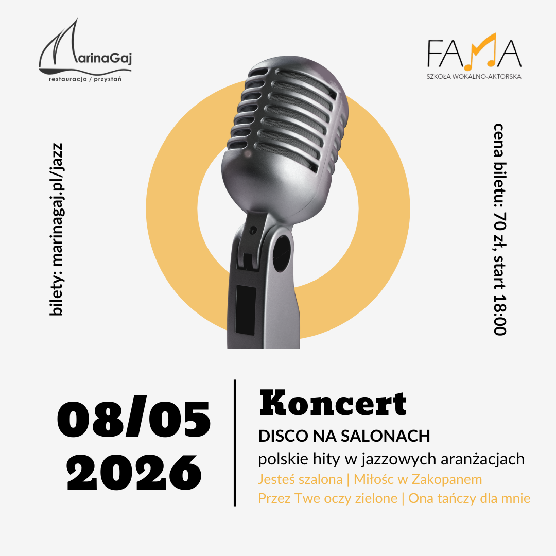 Koncert "Disco na salonach" polskie hity w jazzowych aranżacjach 08.05.2026 r.